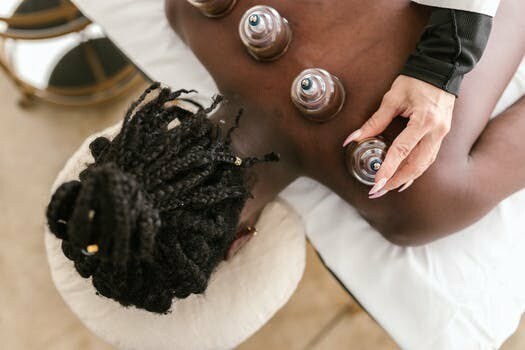 woman suction cup therapy