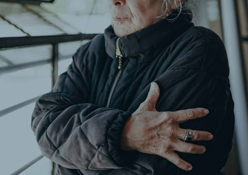 woman shivering from cold
