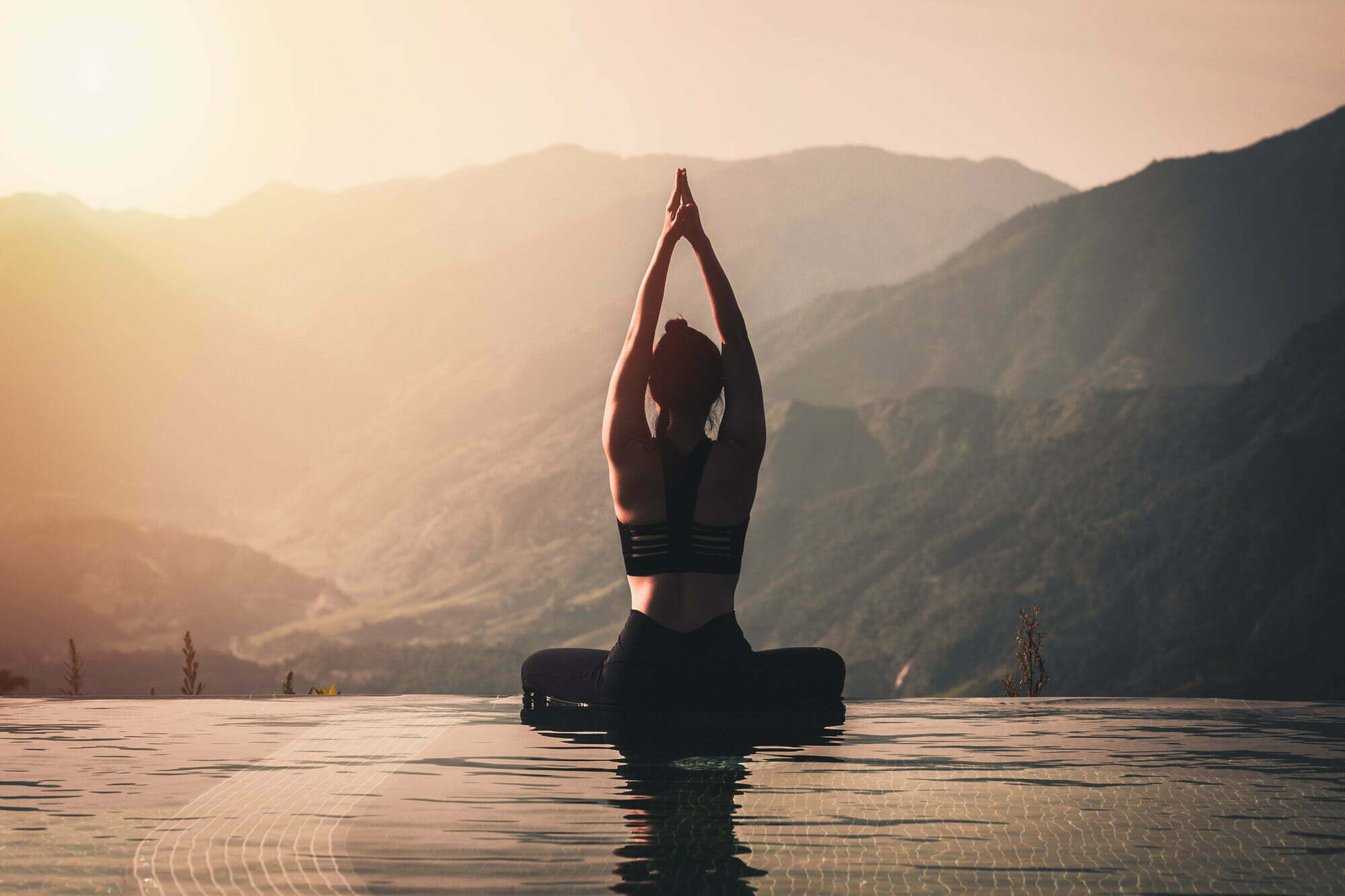 Beautiful Attractive Asian woman practice yoga Lotus pose